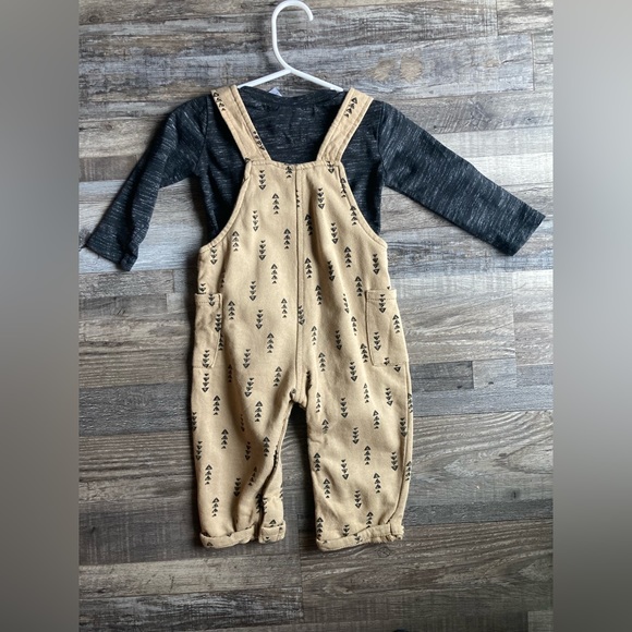 12 Months 2 Piece Overalls Outfit Unisex - Picture 2 of 7